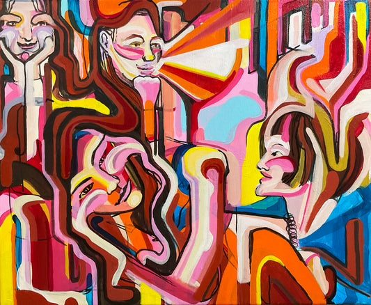 Original Painting – Contemporary Abstract Figurative Art by Catarina Garcia – Intuitive Process