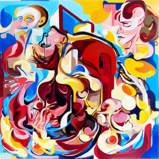 Eco Canvas - Expressive Abstract Fine Art Painting – Colorful Contemporary Wall Art