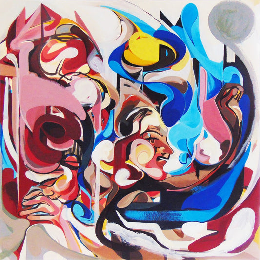 Contemporary Abstract Acrylic Painting – Organic Shapes and Vibrant Colors (2015)