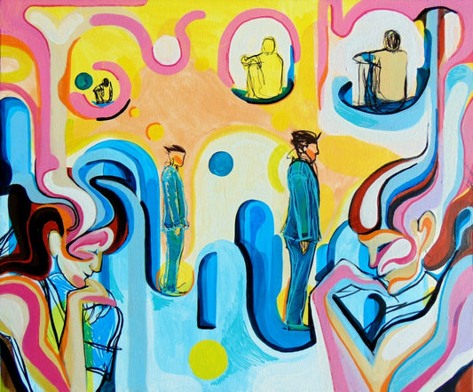 Original Painting "Thought as a journey" - Contemporary Abstract Art