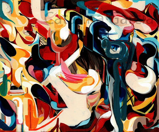 Original Contemporary Fine Art Abstract Painting – Acrylic on Canvas